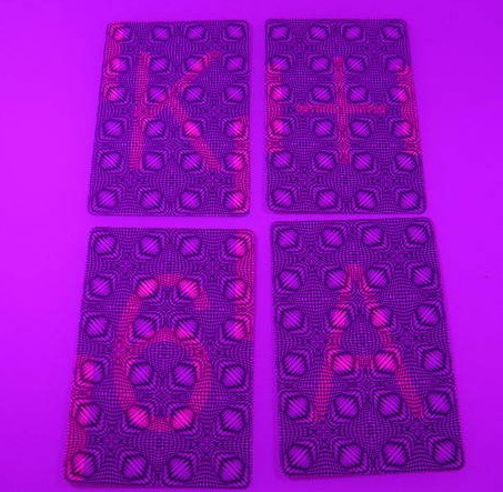 Paper marked cards playing cards (BLUE/RED) send us